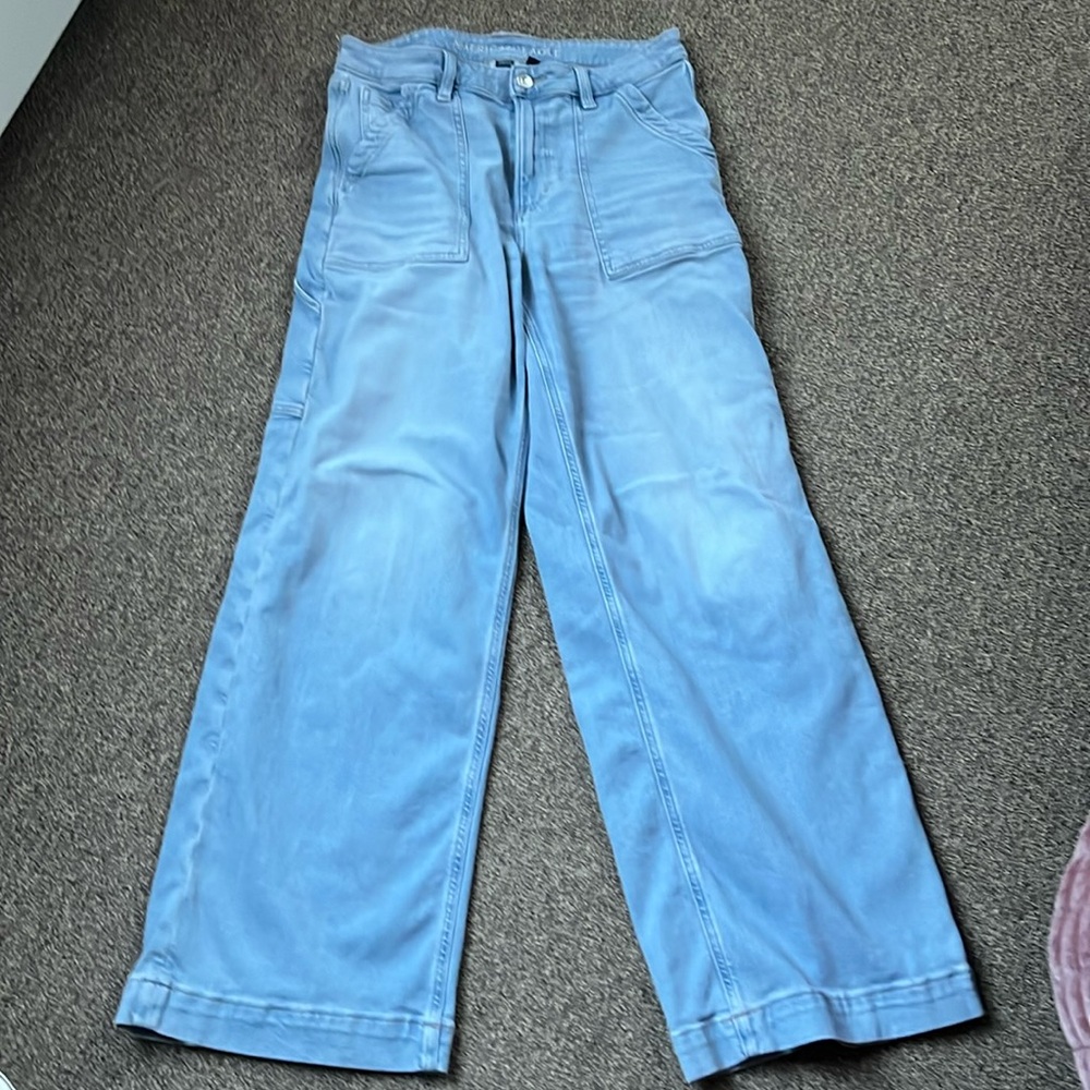 American Eagle carpenter wide leg jeans size 8